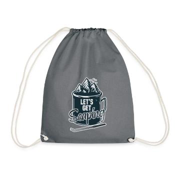 Lass uns Scaping Coffee Cup Aquascaping bekommen - Turnbeutel - Grau - Vorne