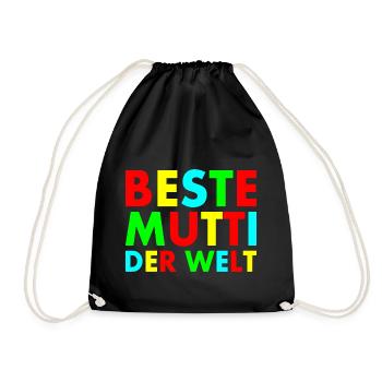Beste mutti der welt - Turnbeutel - Schwarz - Vorne
