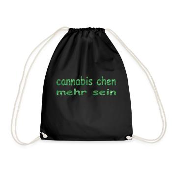 cannabis chen mehr sein - Turnbeutel - Schwarz - Vorne