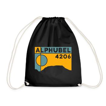 Alphubel High Tour, Mountain Tour, Tour, Souvenir, Souvenir - Drawstring Bag - black - Front