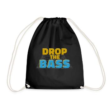 Drop the Bass Music Lover Statement - Drawstring Bag - black - Front