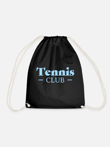 Tennis Club Pocket print - Blue - Turnbeutel - Schwarz