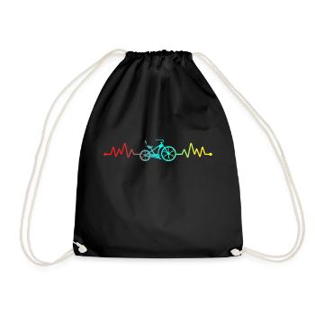Heartbeat Bike Cardio Puls Bike - Drawstring Bag - black - Front