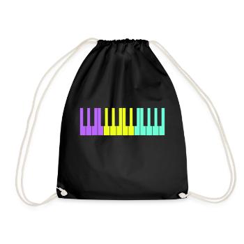Piano Piano Playing Classical Music Instrument - Drawstring Bag - black - Front