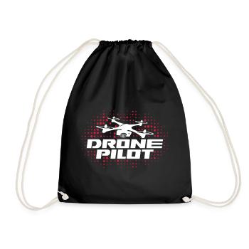 drone pilot - Drawstring Bag - black - Front