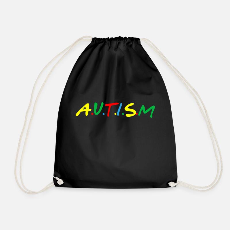 Autism - Drawstring Bag - black