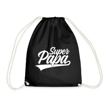 SUPER PAPA SUPERPAPA - Turnbeutel - Schwarz - Vorne
