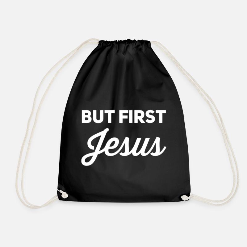 But First Jesus - Turnbeutel - Schwarz
