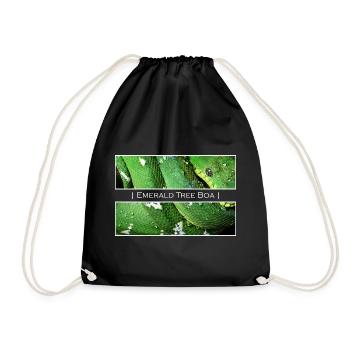Emerald Tree Boa - Drawstring Bag - black - Front