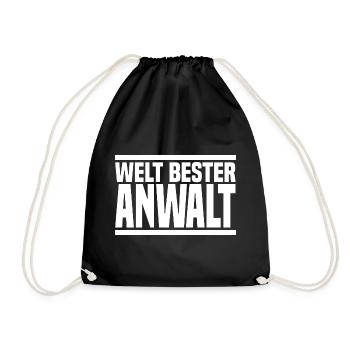 Welt Bester Anwalt - Turnbeutel - Schwarz - Vorne