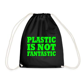 Plastic is not fantastic - Sac de sport léger - noir - Devant