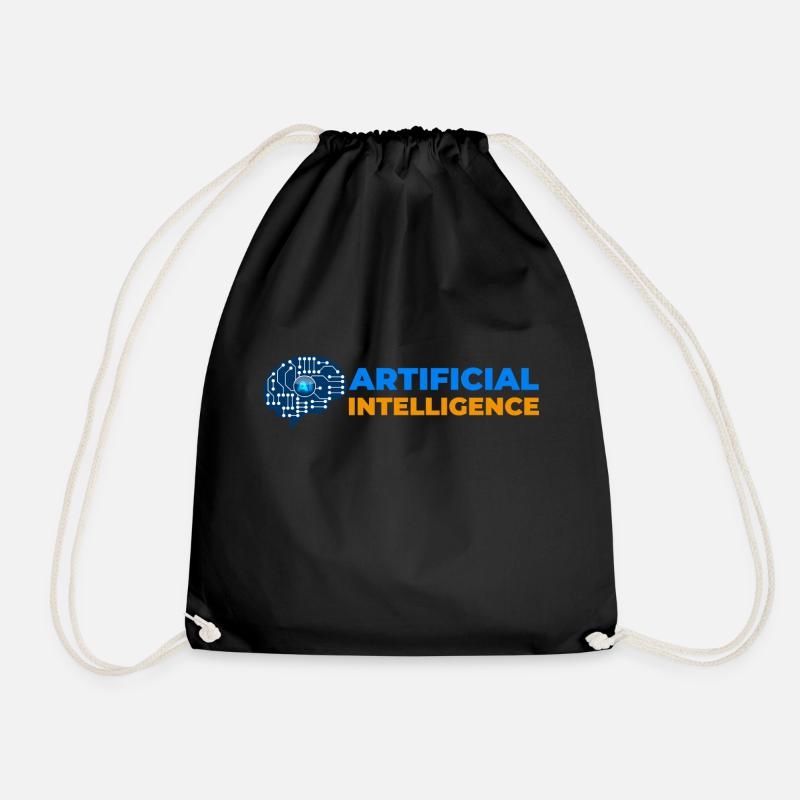 Artificial intelligence - Drawstring Bag - black