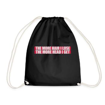 I get more head - Drawstring Bag - black - Front