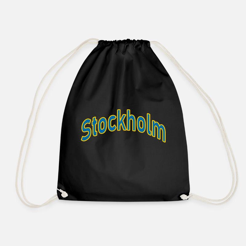 Stockholm - Drawstring Bag - black