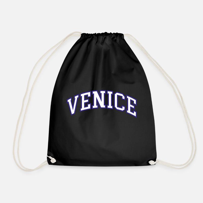 Venice venice - Drawstring Bag - black