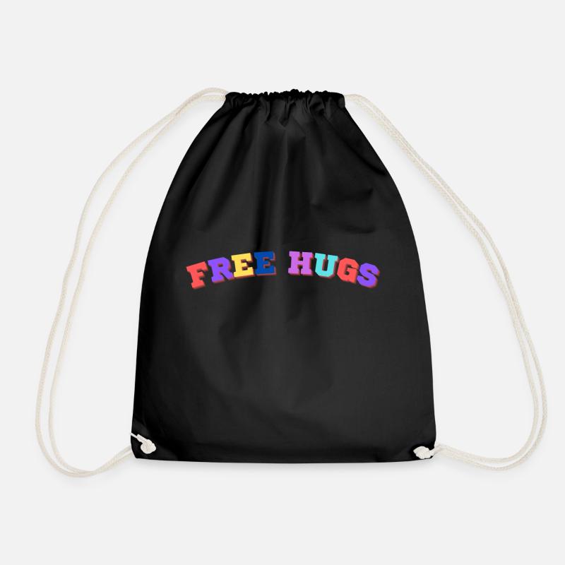 Free hugs - Turnbeutel - Schwarz