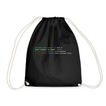 start chilling /force - funny linux T-Shirt - Turnbeutel - Schwarz - Vorne