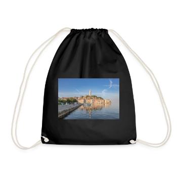 Rovinj dans la lumière du matin - Sac de sport léger - noir - Devant