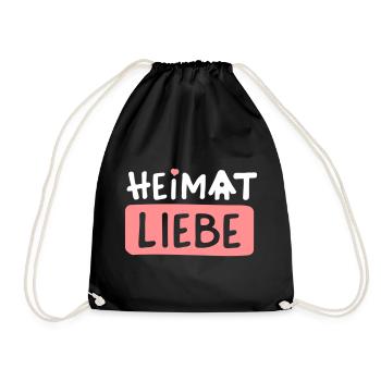 Heimatliebe - Turnbeutel - Schwarz - Vorne