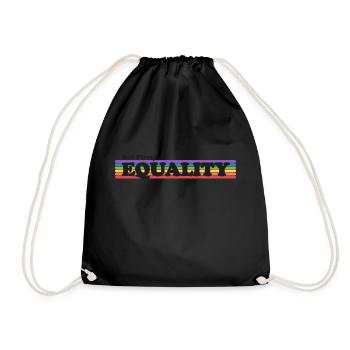 Aber zuerst Gleichberechtigung - LGBT Gay Lesbian Trans - Turnbeutel - Schwarz - Vorne