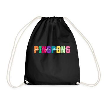 Ping-pong couleurs - cadeau amateur de pingpong - Sac de sport léger - noir - Devant