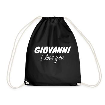 Giovanni i love you - Turnbeutel - Schwarz - Vorne