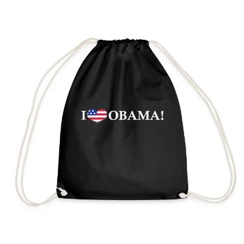 I <3 Obama - Sac de sport léger - noir - Devant
