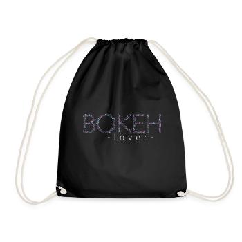 Photography Lover bokeh art design - Drawstring Bag - black - Front