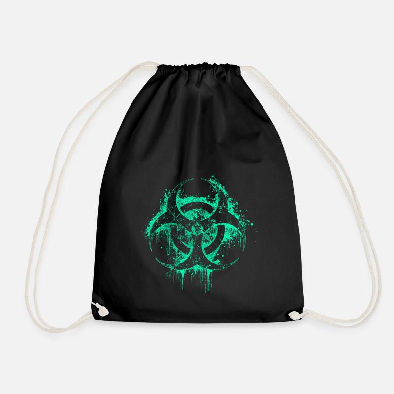 biohazard bio zombie biohazard halloween - Sac de sport léger - noir