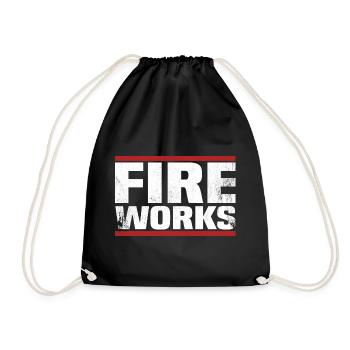 feuerwerk shirt - Turnbeutel - Schwarz - Vorne
