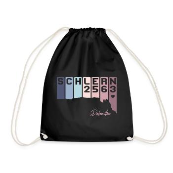 Schlern Sciliar Dolomiten Italien Südtirol Retro - Turnbeutel - Schwarz - Vorne