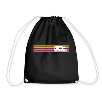 Camping-car Rétro Vintage - Sac de sport léger - noir - Devant