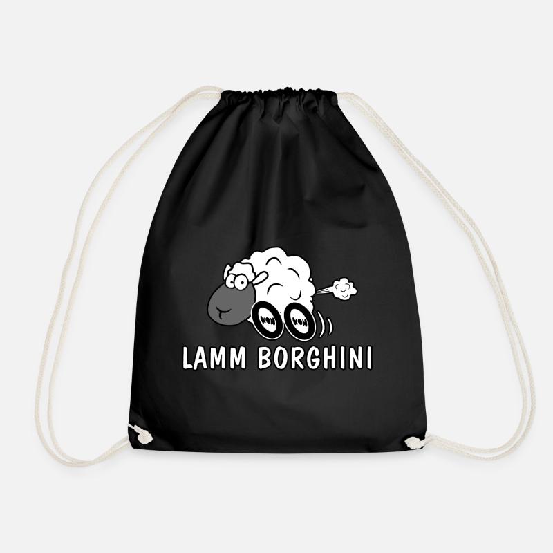 Lamm Borghini - Turnbeutel - Schwarz