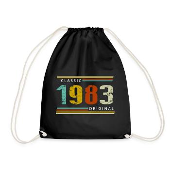 Birthday, Classic of 1983 Original, Retro - Drawstring Bag - black - Front