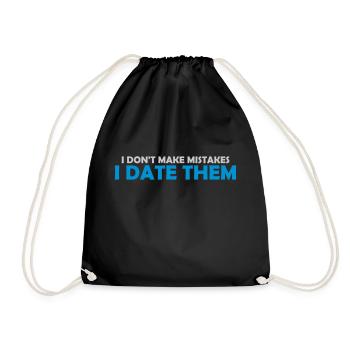 Date Mistakes Zitat Logo - Turnbeutel - Schwarz - Vorne