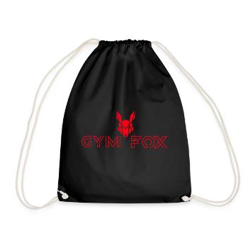 GYM FOX - Motivating Gym and Fitness Designs - Drawstring Bag - black - Front