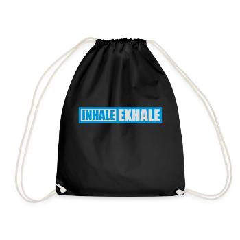 Inspirez expirez Yoga citation - Sac de sport léger - noir - Devant