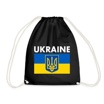 Ukraine - Drawstring Bag - black - Front