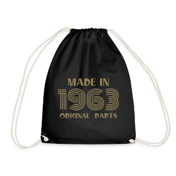 Fait 1963 Anniversaire Rétro - Sac de sport léger - noir - Devant