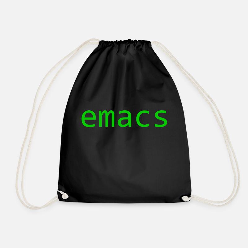 emacs - Drawstring Bag - black