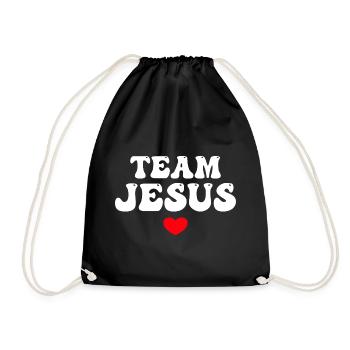 Team Jesus - Turnbeutel - Schwarz - Vorne