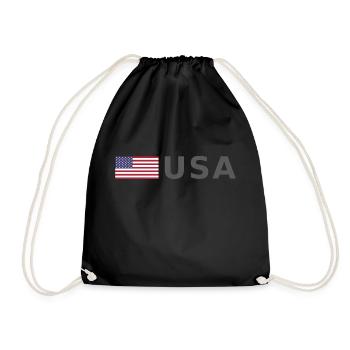 ÉQUIPE États-Unis Drapeau américain devant la police de caractères - Sac de sport léger - noir - Devant