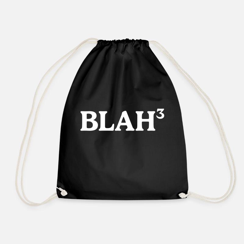 BLAH_3 - Drawstring Bag - black