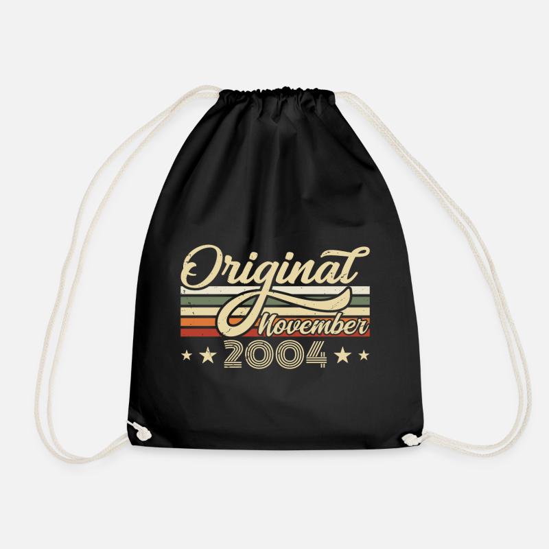 November 2004 Birthday Gift November 2004 - Drawstring Bag - black