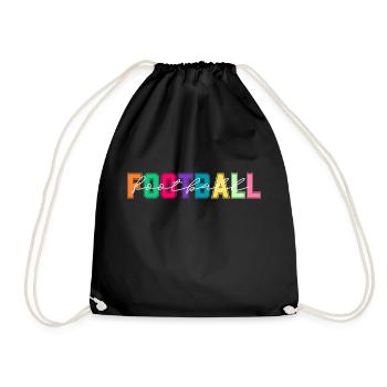 Football Colors - Football Lover Gift - Drawstring Bag - black - Front