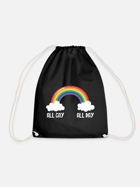 All Gay All Day - Turnbeutel - Schwarz