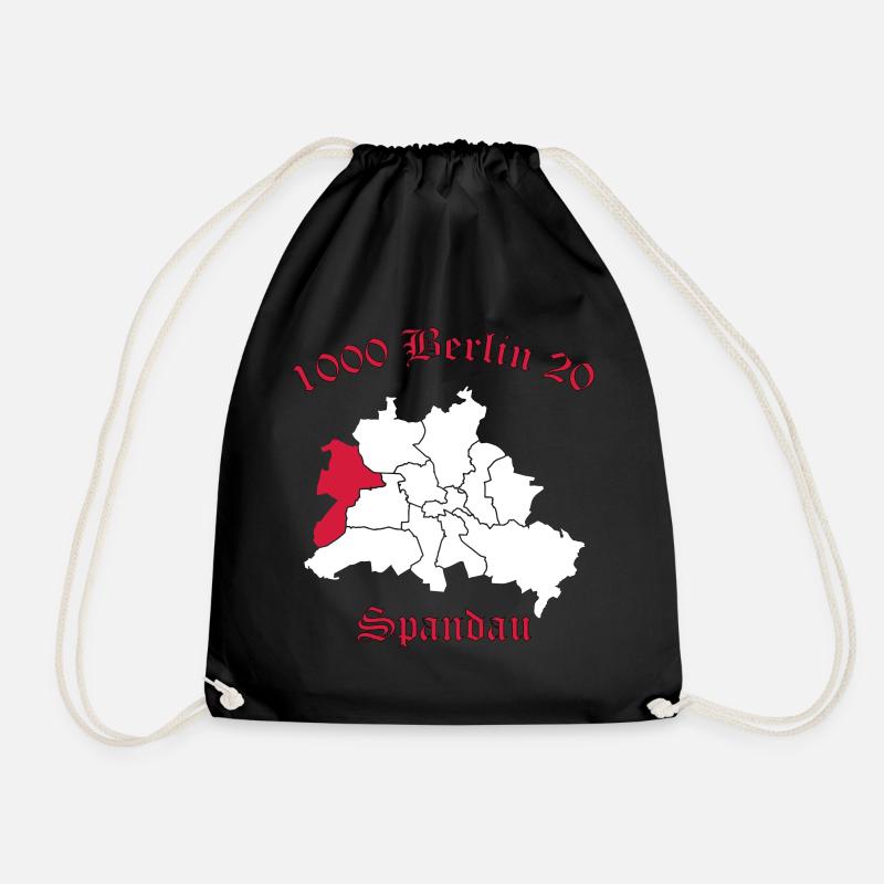 1000 Berlin 20 - Berlin Spandau (vector) - Drawstring Bag - black