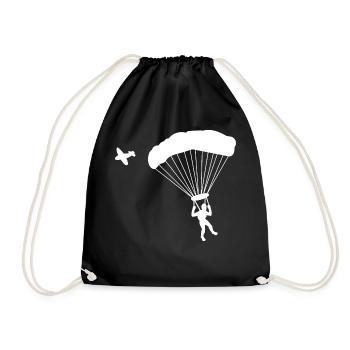 Parachute parachutiste - Sac de sport léger - noir - Devant