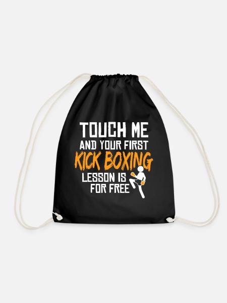Lustiges Kickboxen Kickboxer Boxen Kick Boxing - Turnbeutel - Schwarz