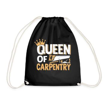 Carpenter Carpenter Carpentry Carpenter Carpentry - Drawstring Bag - black - Front